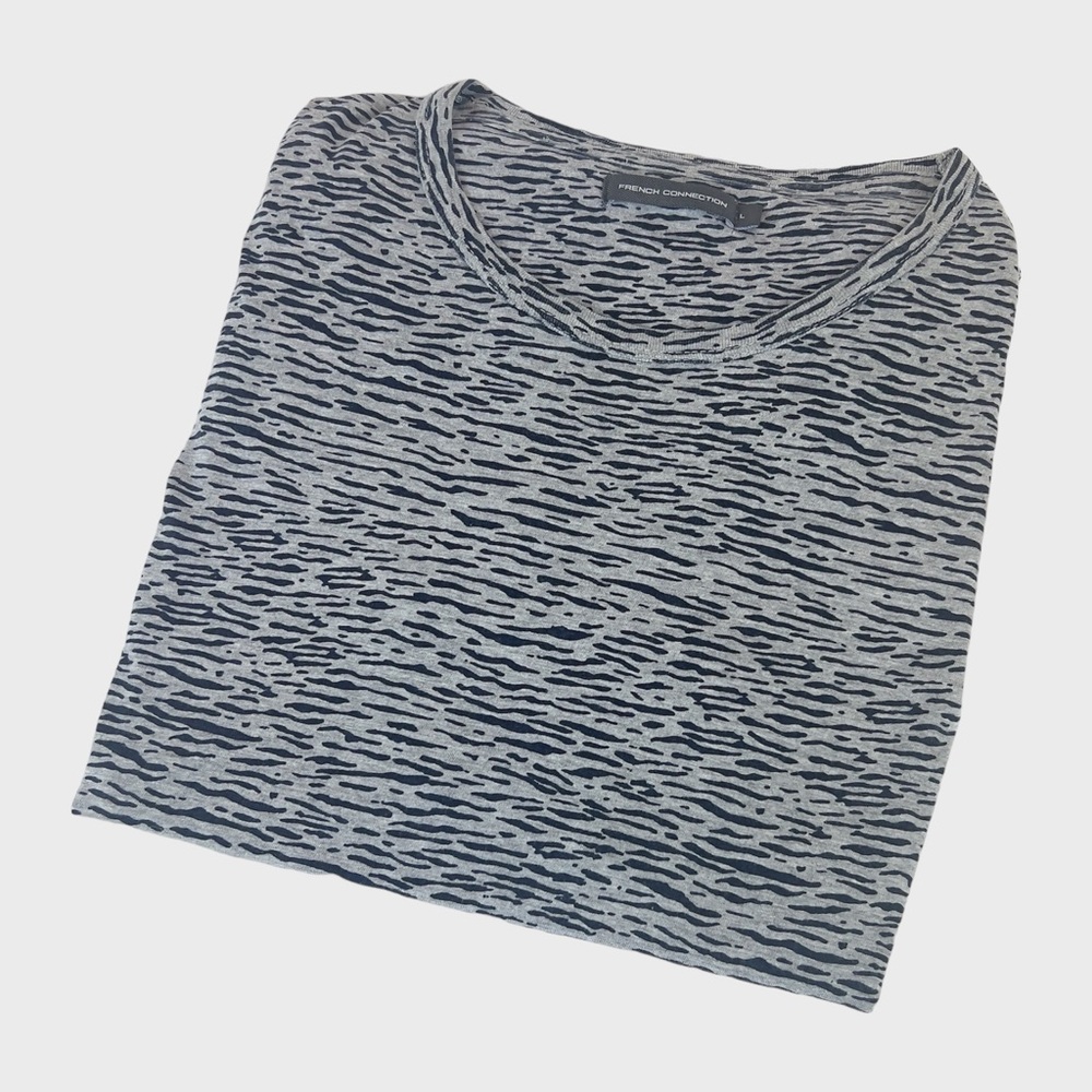 French Connection Tiger Stripe Print T-Shirt - Picture 4 of 9
